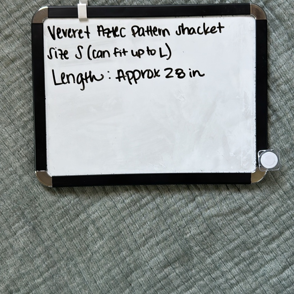 Veveret Aztec Pattern Shacket Size S - image 7